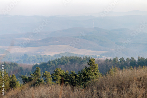 View of the North Hungarian Mountains from the Medves plateau photo