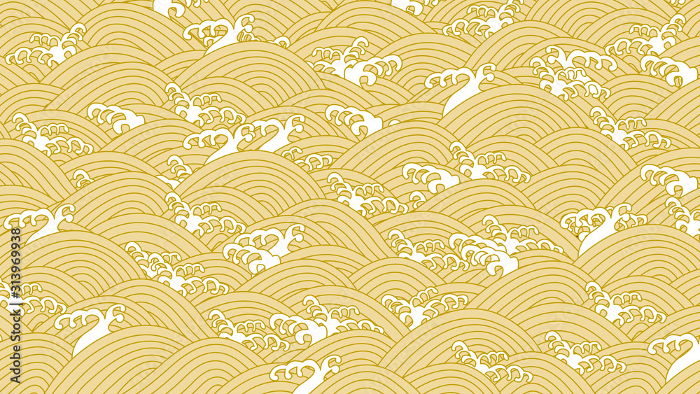 和風の波背景 Stock Vector Adobe Stock