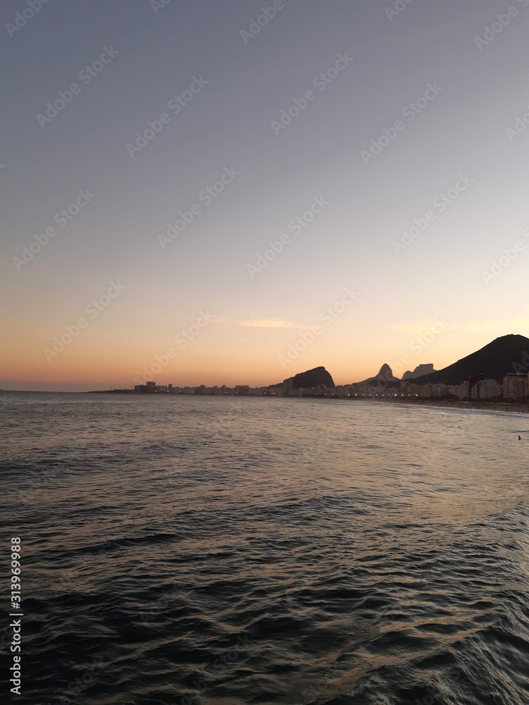 sunset on beach