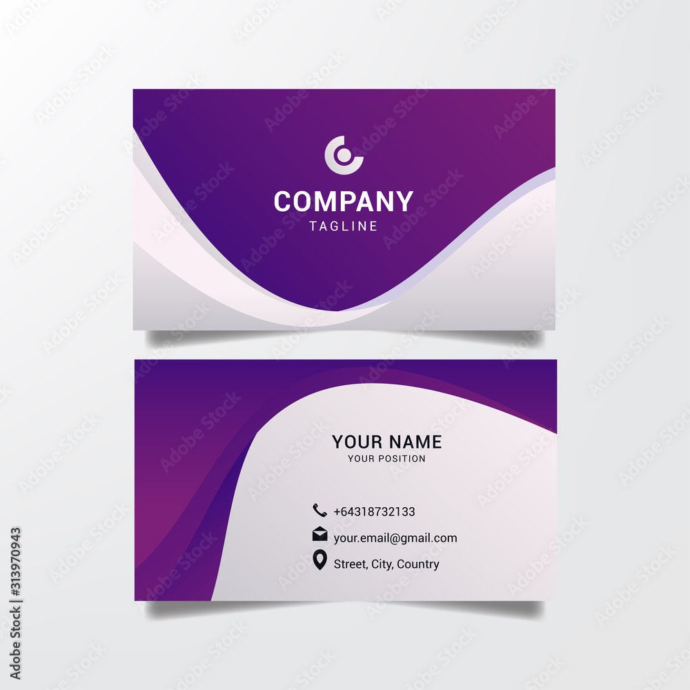 business card simple design vector
