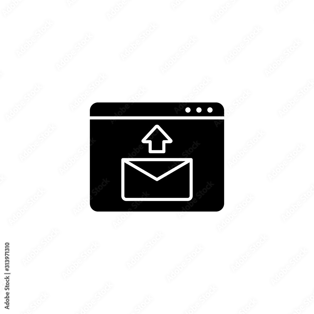 Website message inbox icon. Simple connection sign icons for ui and ux, website or mobile application Website message inbox icon. Simple connection sign icons for ui and ux, website or mobile application