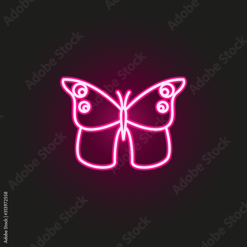 butterfly neon style icon. Simple thin line, outline vector of butterfly icons for ui and ux, website or mobile application © rashadaliyev