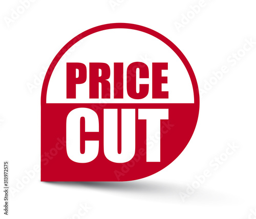 red vector banner price cut
