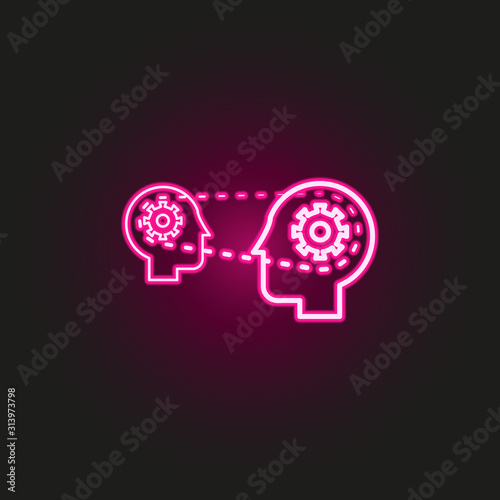 potential neon style icon. Simple thin line, outline vector of education icons for ui and ux, website or mobile application