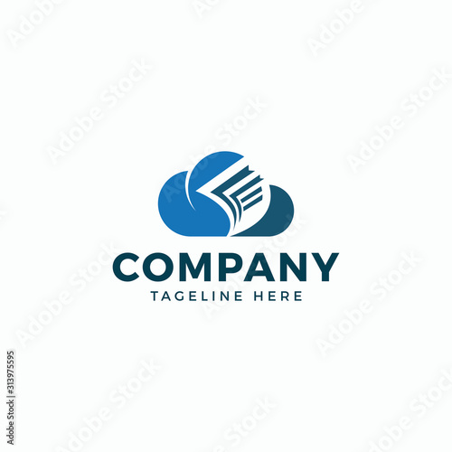 Combine data and cloud. Logos can be used for technology companies that are developing data storage. Images can be used to design business cards, envelopes, letterhead, Facebook, Yotube, etc. photo