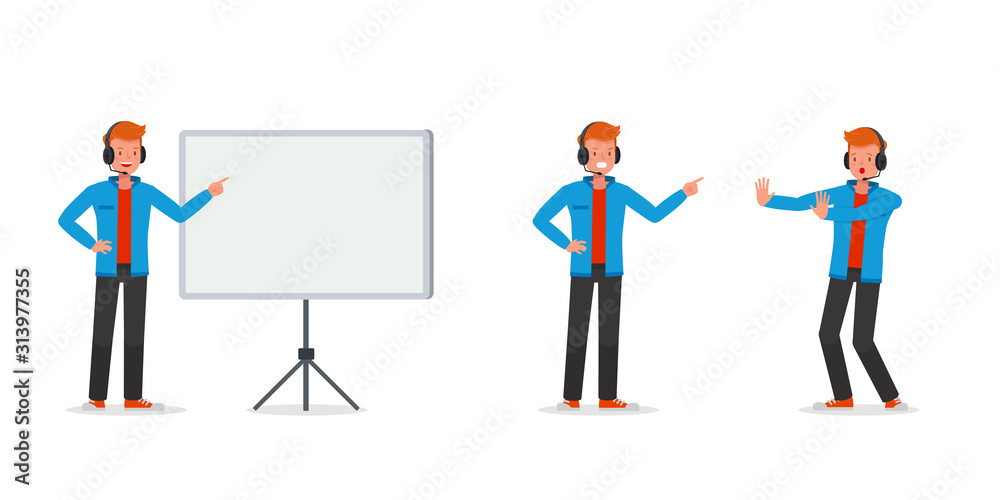 The gamer man character vector design no5 The gamer man character vector design no5