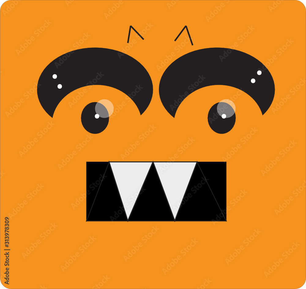 Orange Fear Face Emoji