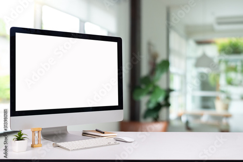 laptop monitor digital pc desk Mockup photo