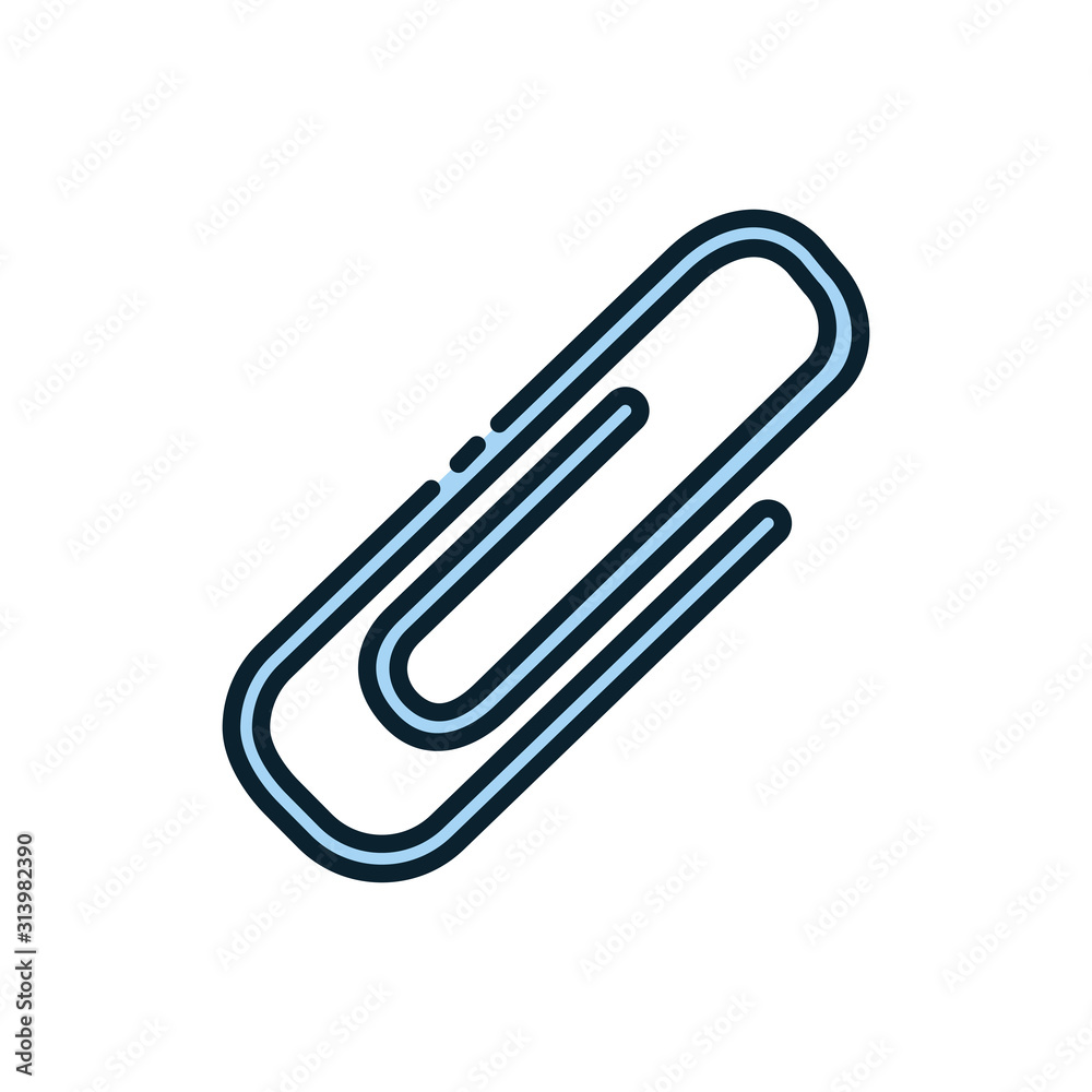 Isolated paper clip vector design Isolated paper clip vector design