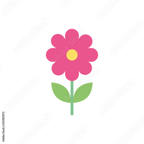 beautiful flower spring isolated icon