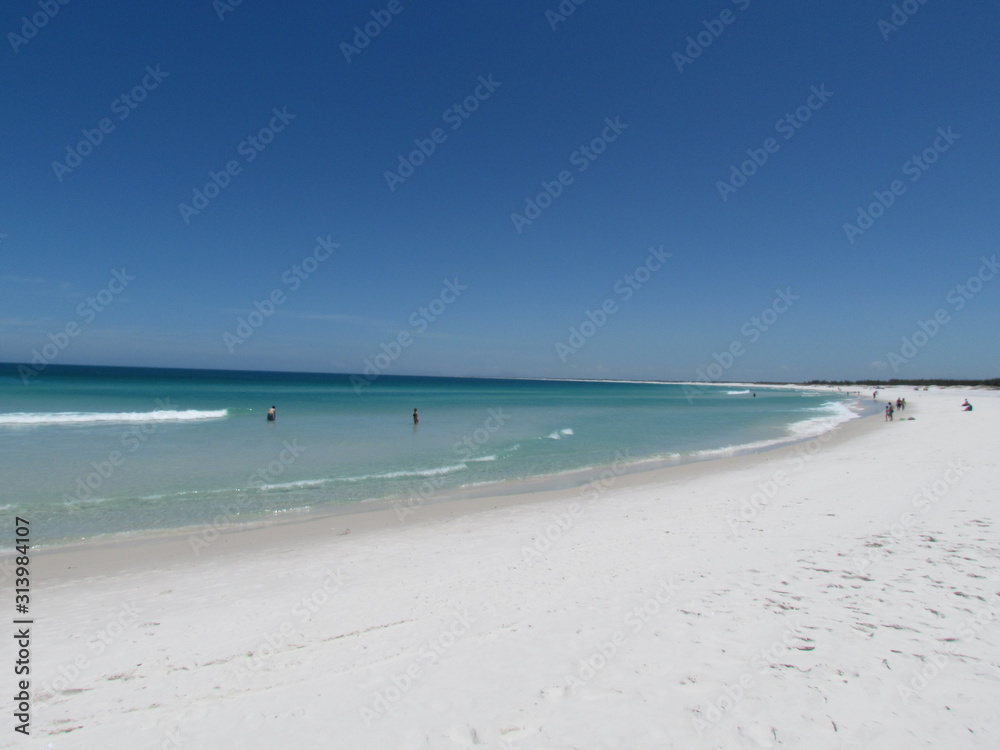 Partial view of Praia Grande in a day of few waves. Partial view of Praia Grande in a day of few waves.