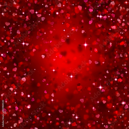 Background for Valentine's day, red hearts, many hearts, dark, love, wedding, romance