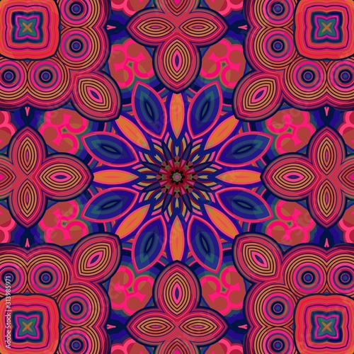 Kaleidoscope Mandala Art Design Abstract Background
