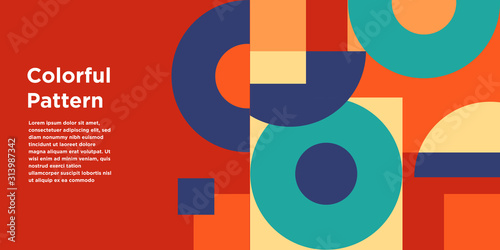 Abstract Colorful Pattern Design Se