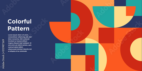 Abstract Colorful Pattern Design Se