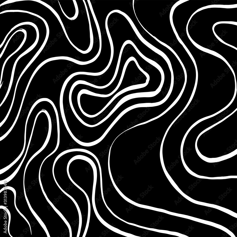 Fototapeta premium Grunge brush pattern. Texture. White and black vector.