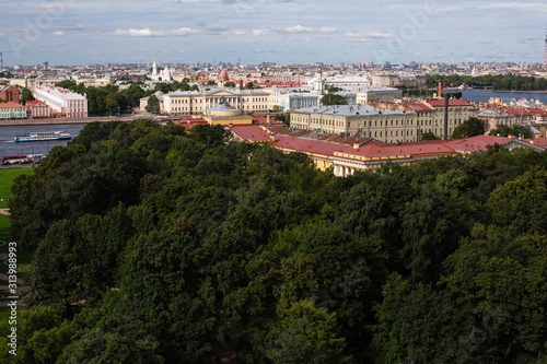 Top view from St. Isaac's Cathedral in St. Petersburg, Russia.