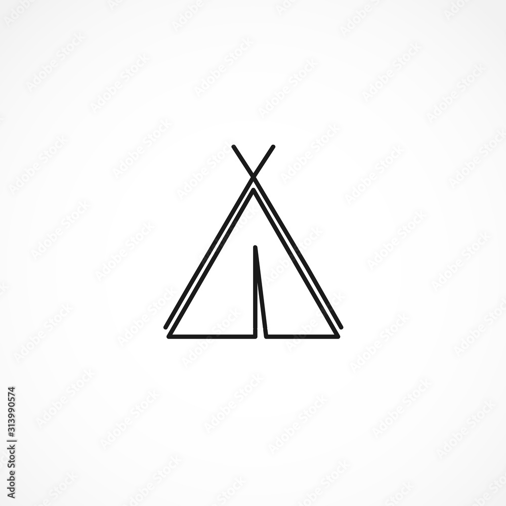 camping trip vector icon on white background camping trip vector icon on white background