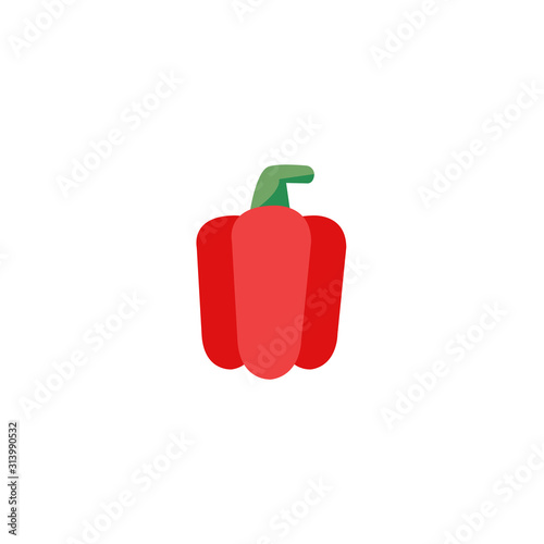 bell pepper flat illustration on white background
