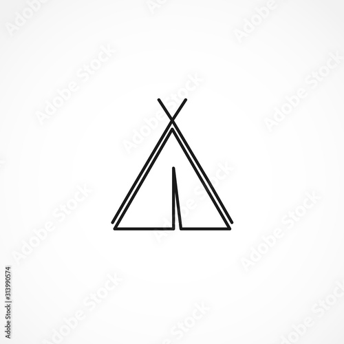 Free Download camping trip vector icon on white background - GFXLoad