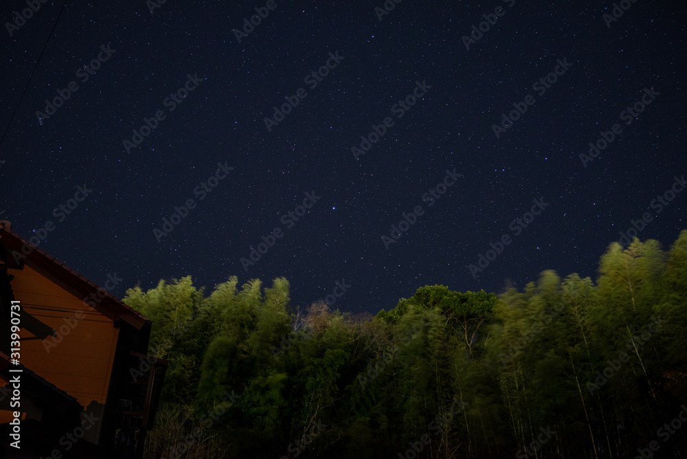 Fototapeta premium 夜空のたくさんの星