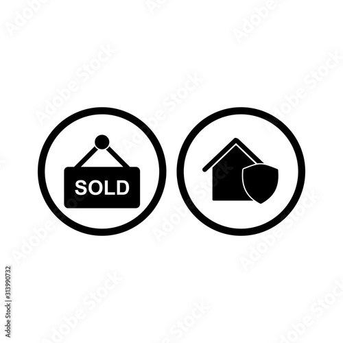 2 real estate Icons For Personal And Commercial Use... photo