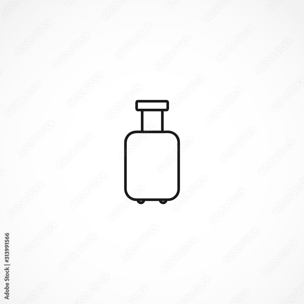suitcase or luggage vector icon on white background suitcase or luggage vector icon on white background