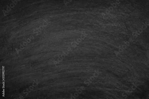 Working place on empty rubbed out on blackboard chalkboard texture background for classroom or wallpaper, add text message.