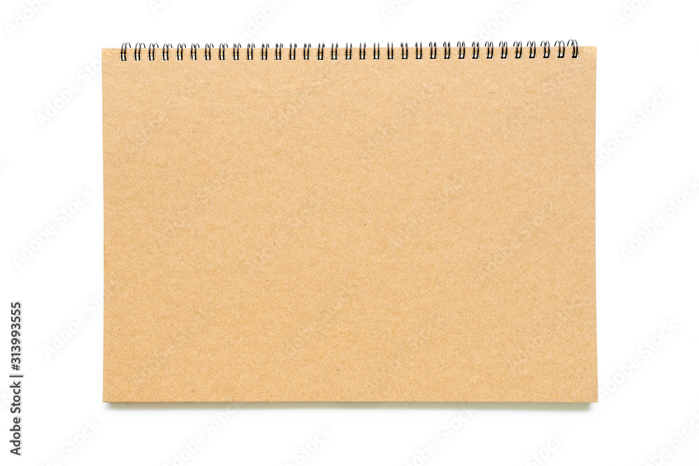 Empty notebook with brown texture background surface. Copy space for add text or art work designs. Empty notebook with brown texture background surface. Copy space for add text or art work designs.