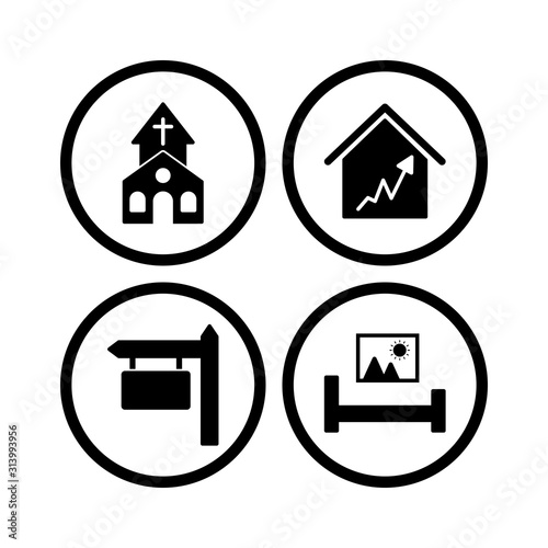 4 real estate Icons For Personal And Commercial Use... photo