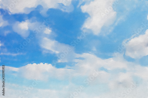 Canvas Print watercolor colorful illustration
