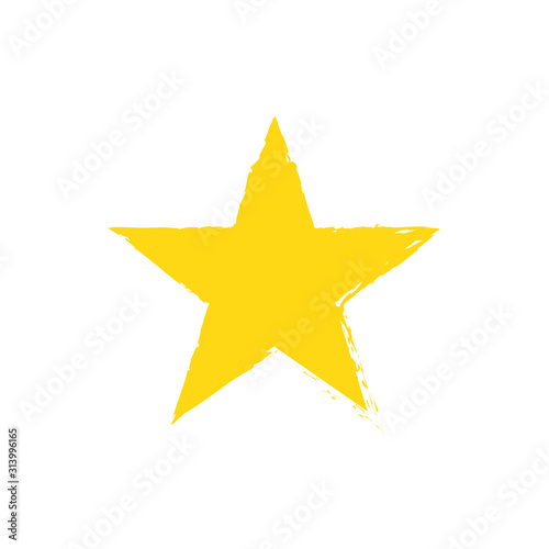 Brushed or Chalk Star Vector
