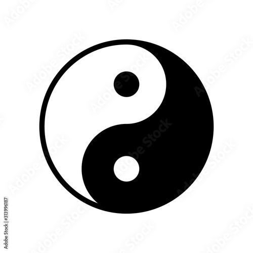 Vector Yin Yang Symbol Isolated on White Background