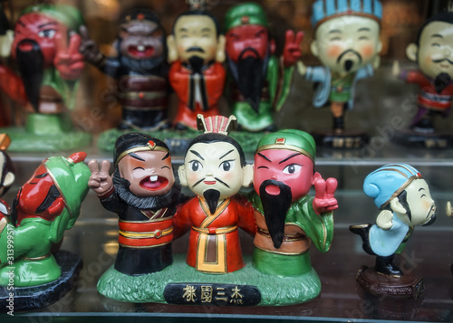 Three Kingdoms Hero toys at souvenir shop
