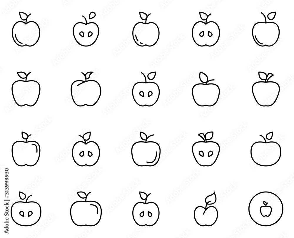 Flat line icon Flat line icon
