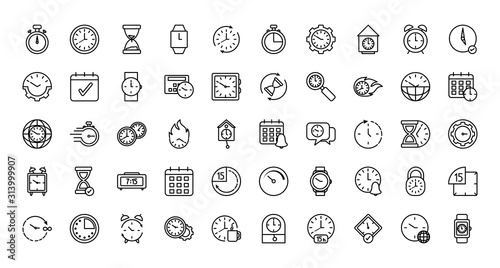 Isolated clocks instruments icon set vector design