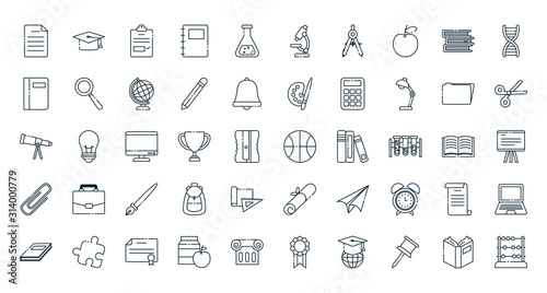 Isolated school icon set vector design