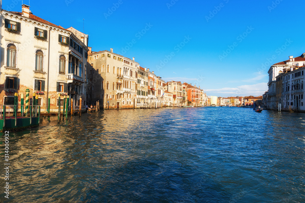 Canal in Venice, Italy with beautiful houses