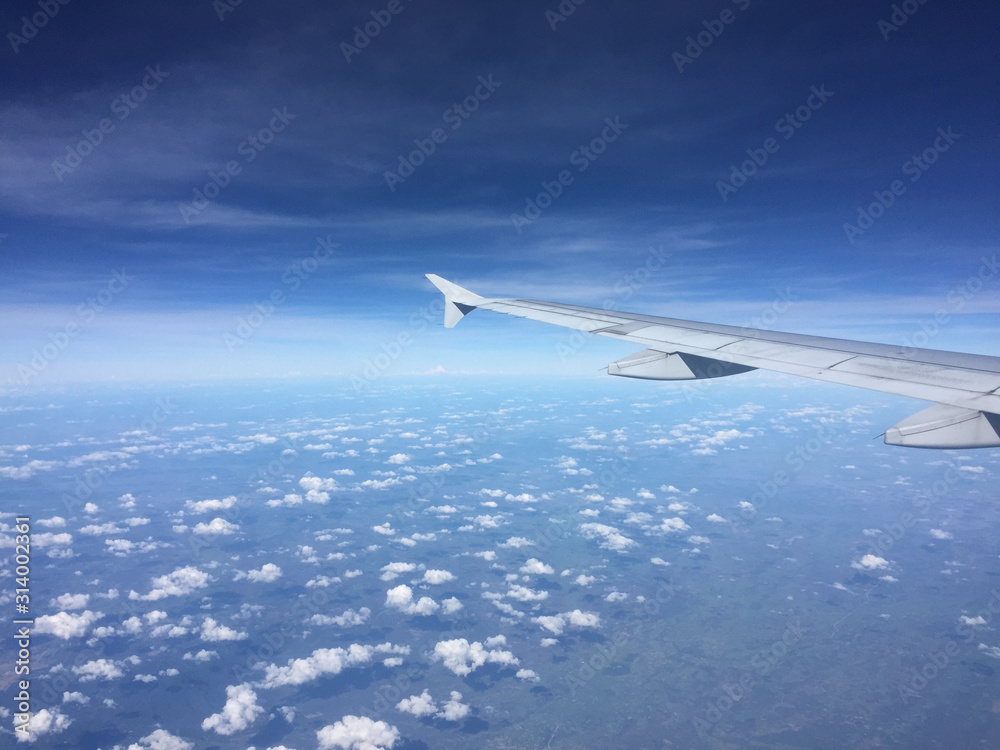 Blue sky with clouds in summer day Blue sky with clouds in summer day
