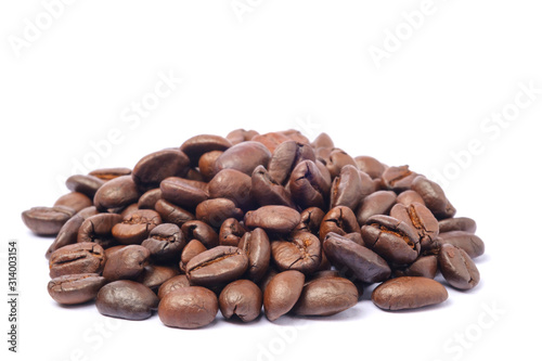 Bean coffee in isolated white background