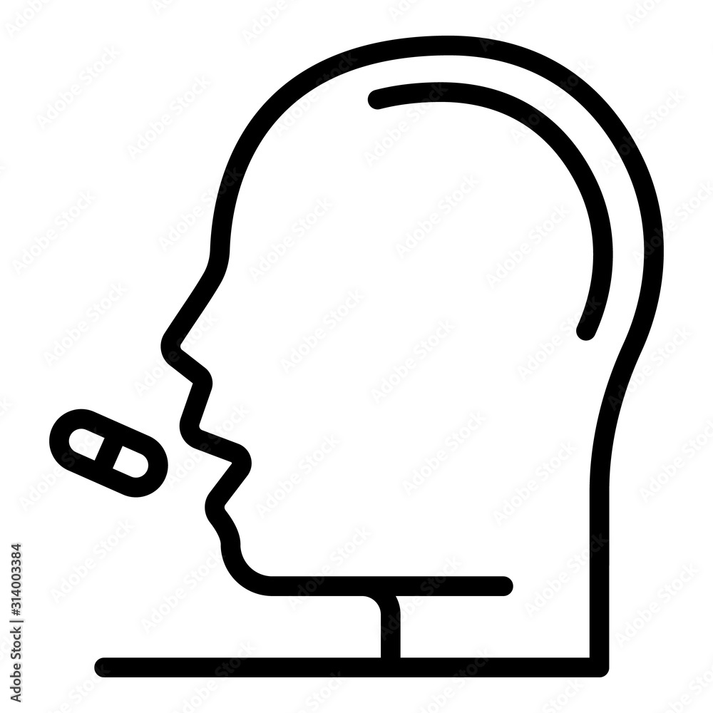 Take morning pill icon. Outline take morning pill vector icon for web design isolated on white background