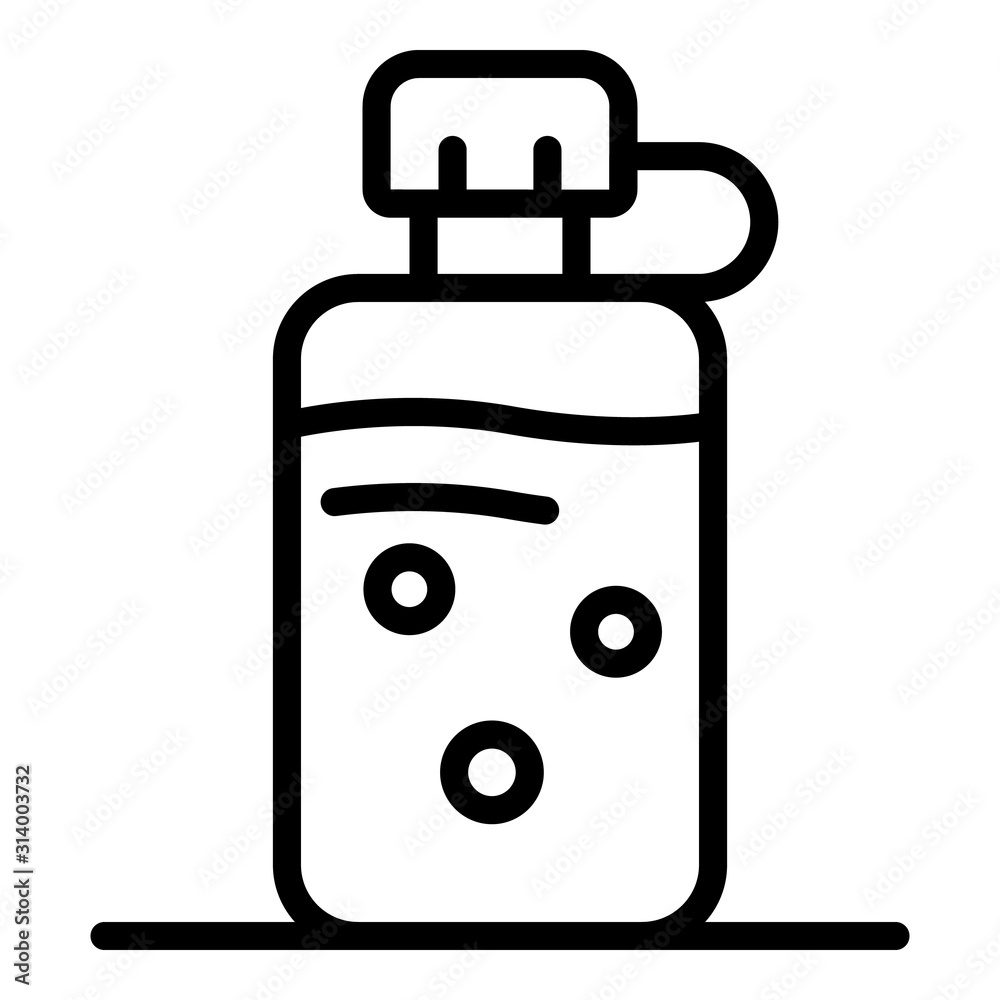 Water flask icon. Outline water flask vector icon for web design isolated on white background Water flask icon. Outline water flask vector icon for web design isolated on white background