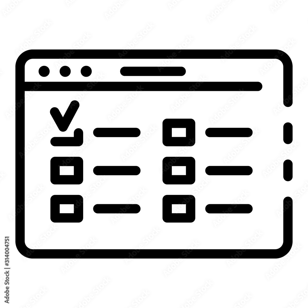 Web page window icon. Outline web page window vector icon for web design isolated on white background Web page window icon. Outline web page window vector icon for web design isolated on white background