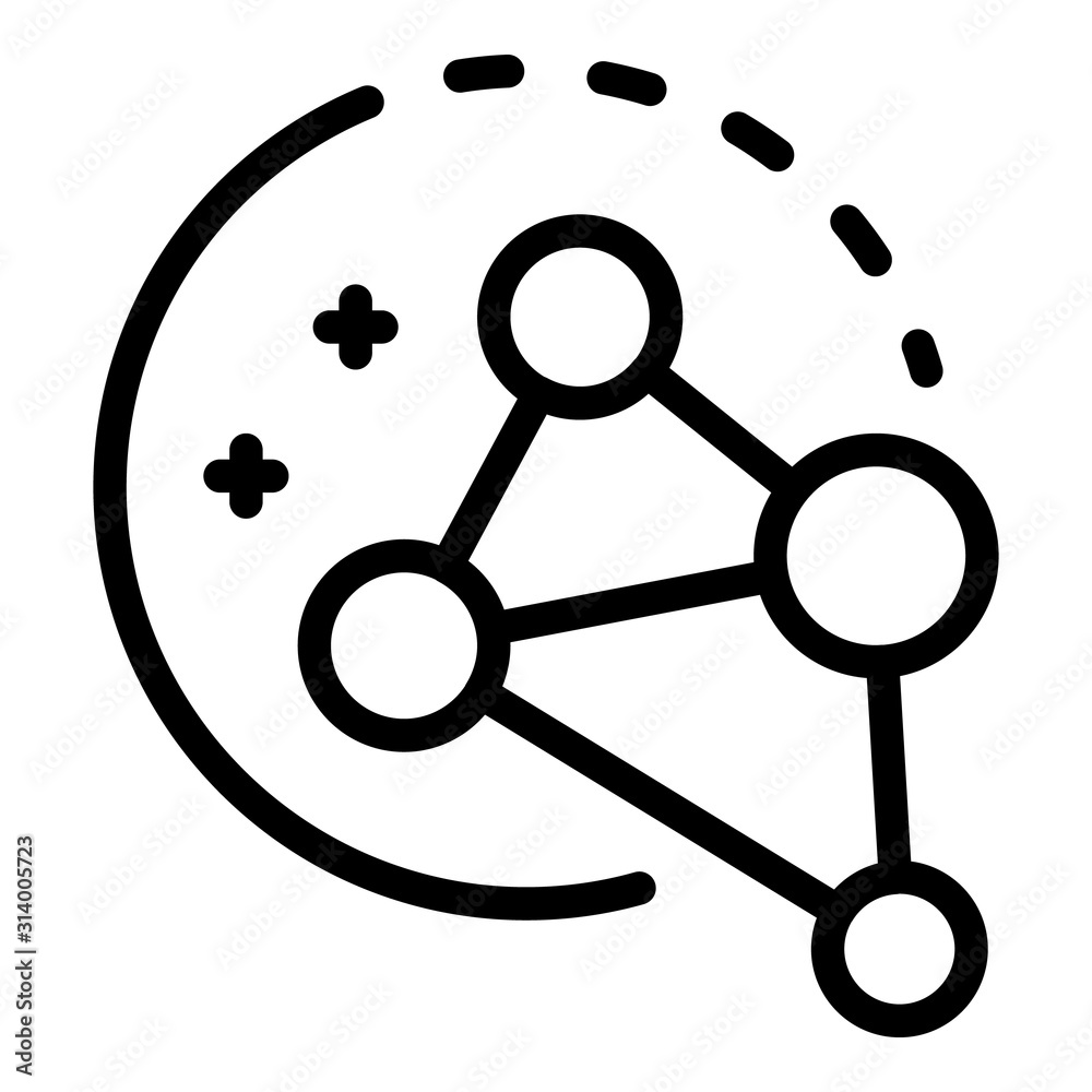 Chemical molecule icon. Outline chemical molecule vector icon for web design isolated on white background Chemical molecule icon. Outline chemical molecule vector icon for web design isolated on white background