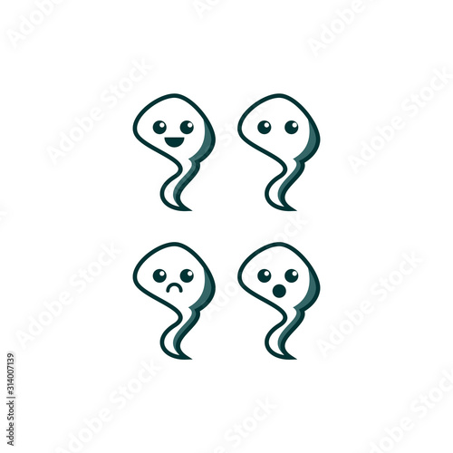 CUTE SPERM VECTOR TEMPLATE DESIGN