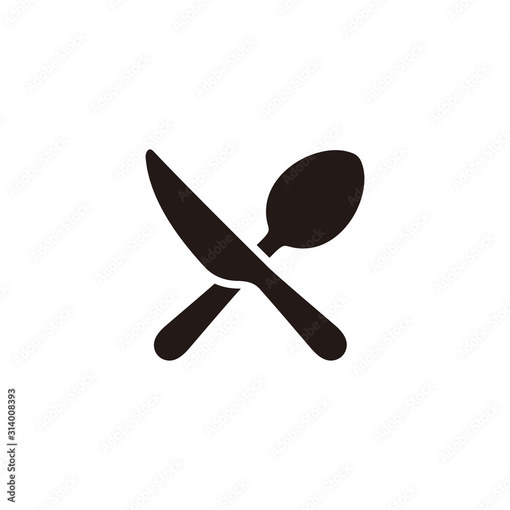 Spoon and knife icon symbol vector illustration Spoon and knife icon symbol vector illustration