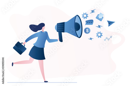 Public relations and affairs, communication. PR agency and jobs concept banner.