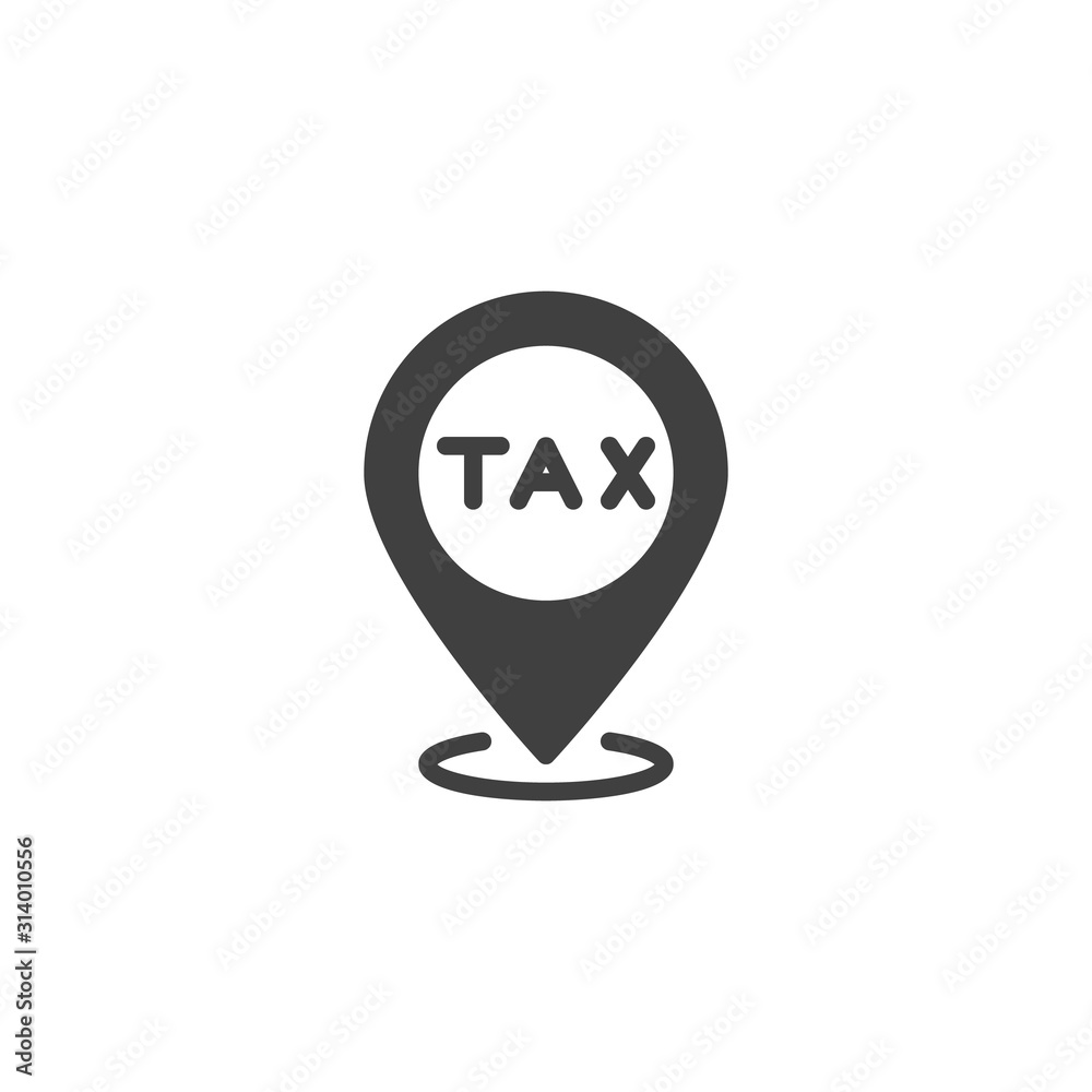 Tax map marker vector icon. filled flat sign for mobile concept and web design. Tax navigation pin glyph icon. Symbol, logo illustration. Vector graphics Tax map marker vector icon. filled flat sign for mobile concept and web design. Tax navigation pin glyph icon. Symbol, logo illustration. Vector graphics