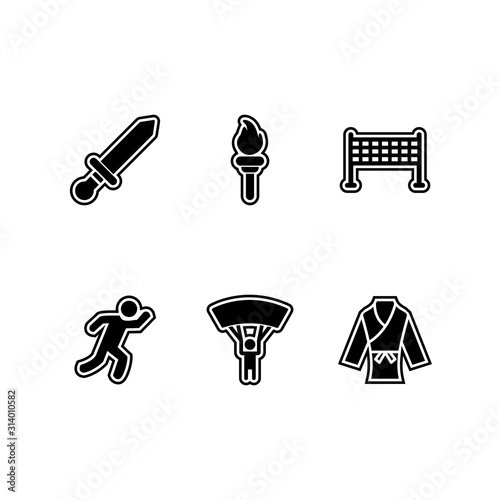 Icon set of sports and games for personal and commmercial use...
