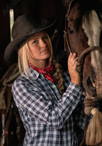 cowgirl and horse © Terri Cage 